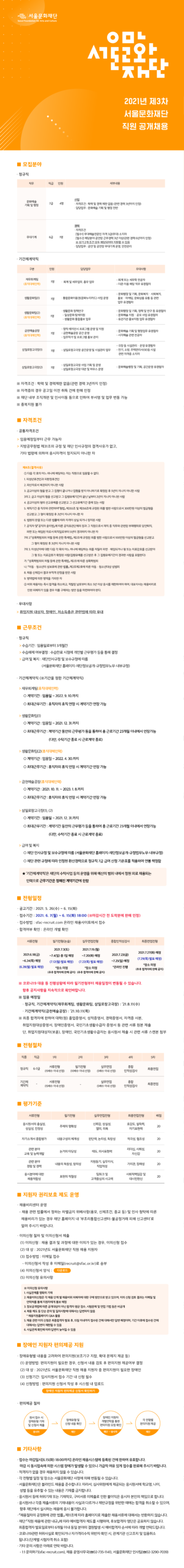 [서울문화재단] 21년 3차 직원채용 공고문.png