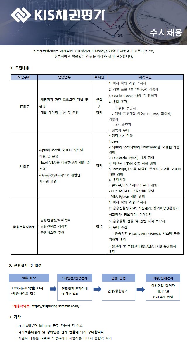 키스채권평가(주)_직원 채용 공고_20210720.jpg