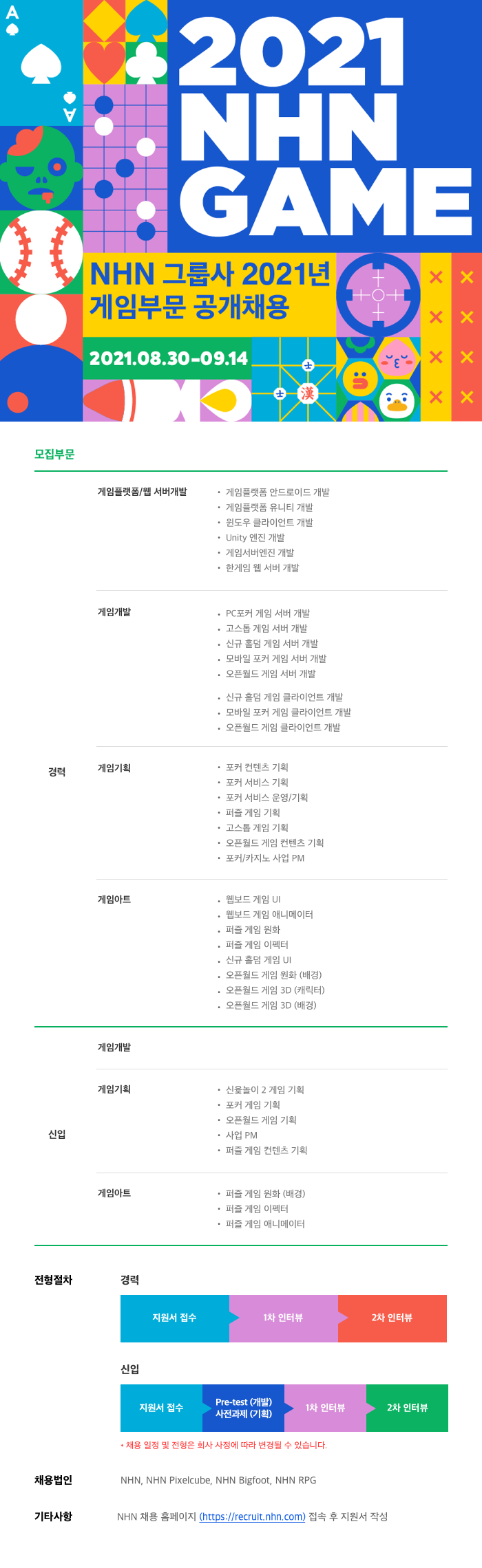 NHN 공채 게임 부문 신입 및 경력 채용 공고 (1).png