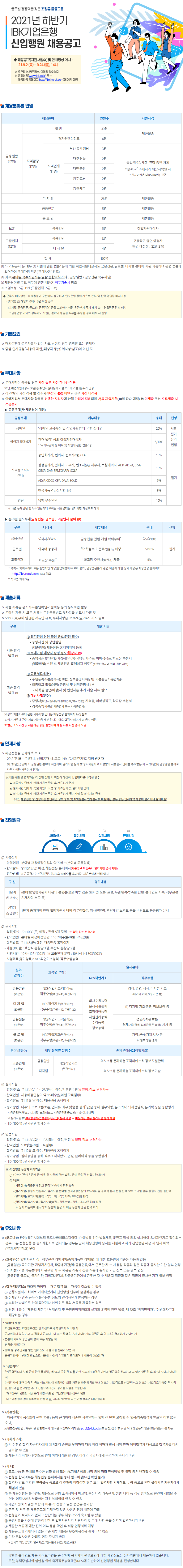 2021년 하반기 IBK기업은행 신입행원 채용공고.PNG