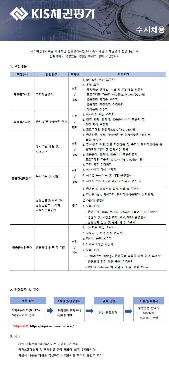 키스채권평가(주)_직원 채용 공고_20210909.jpg
