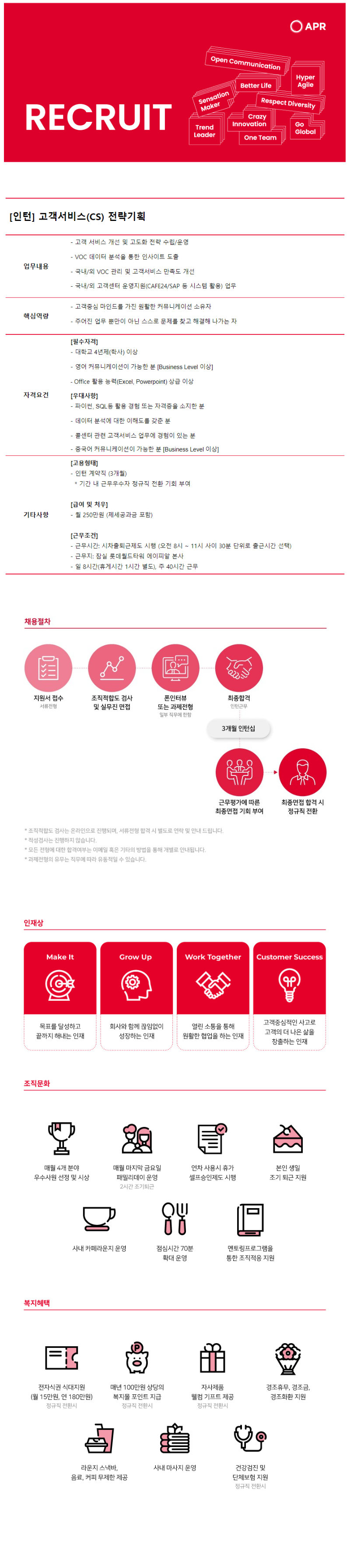 [에이피알] 고객서비스 전략기획 인턴사원 모집.png