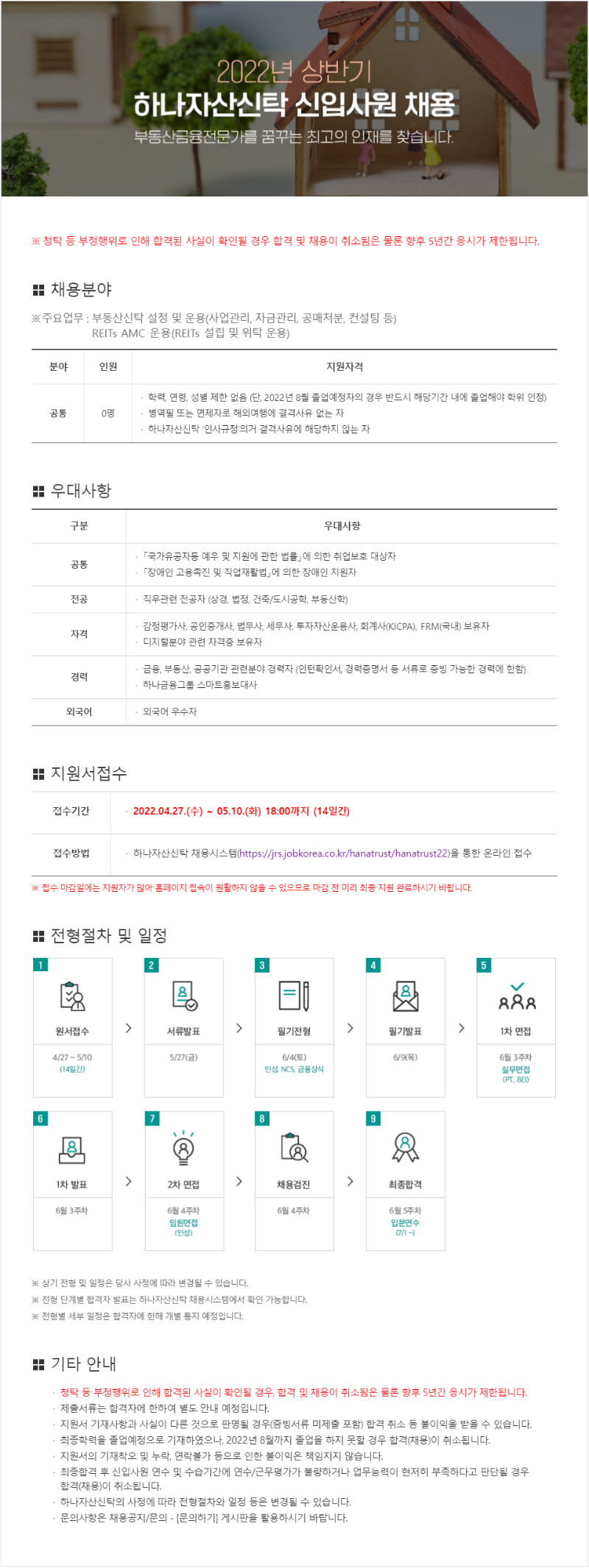 2022 상반기 하나자산신탁 채용공고 포스터.png