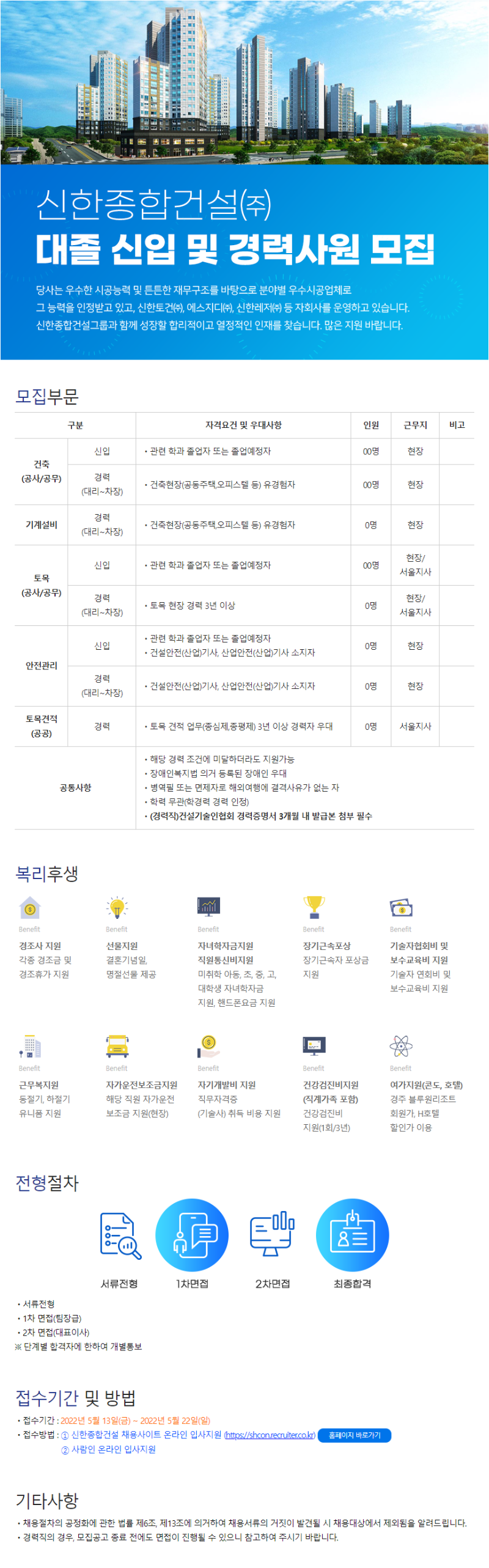 신한종합건설(주) 대졸 신입 및 경력사원 모집 공고.png