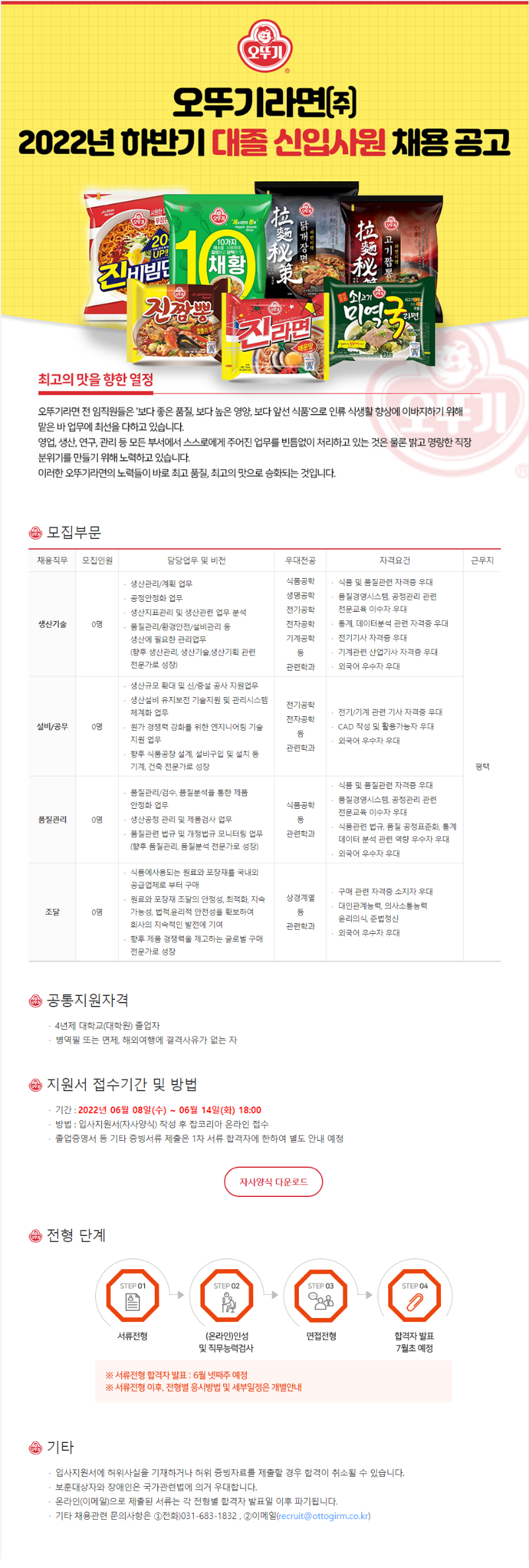 오뚜기라면_하반기 대졸 신입사원 채용공고.png