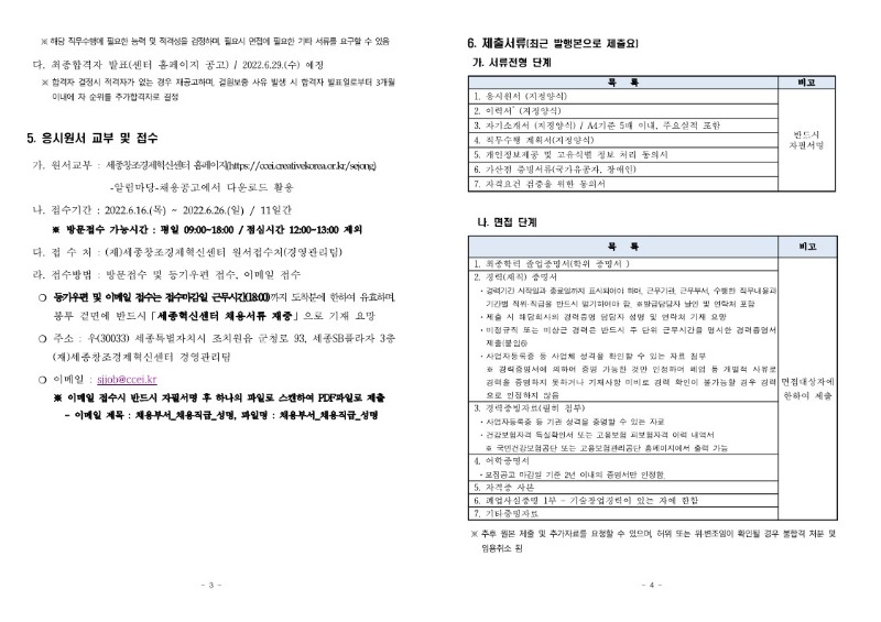 붙임. 세종창조경제혁신센터 직원채용 공고_220615_2.jpg