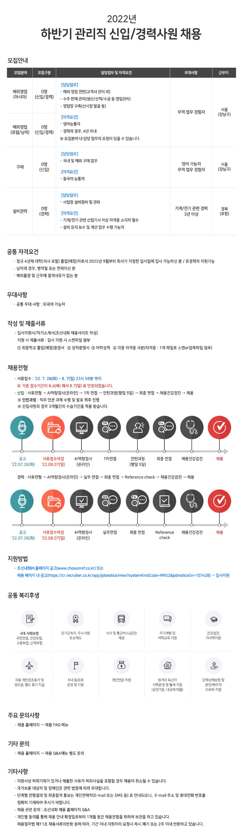 [조선내화] 22년 하반기 관리직 채용공고_기간연장(송부용).jpg