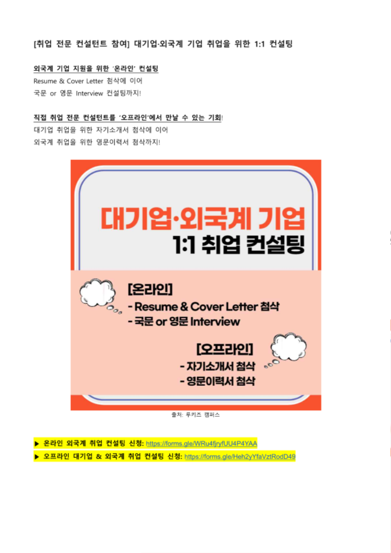 [루키즈 캠퍼스] 홍보자료 - 대기업·외국계 기업 취업 컨설팅_1.png