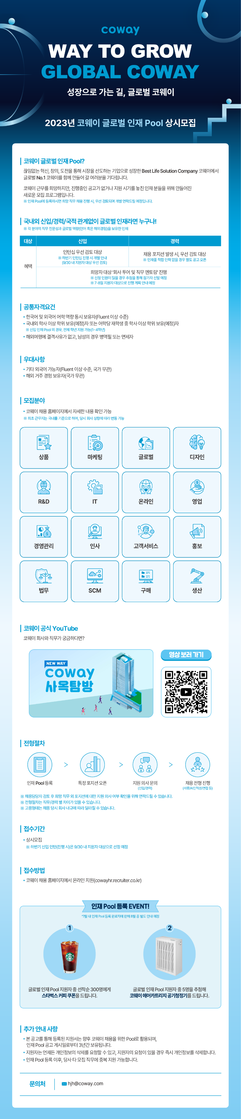 코웨이 글로벌 인재 Pool 모집 홍보 웹플라이어_edm.png