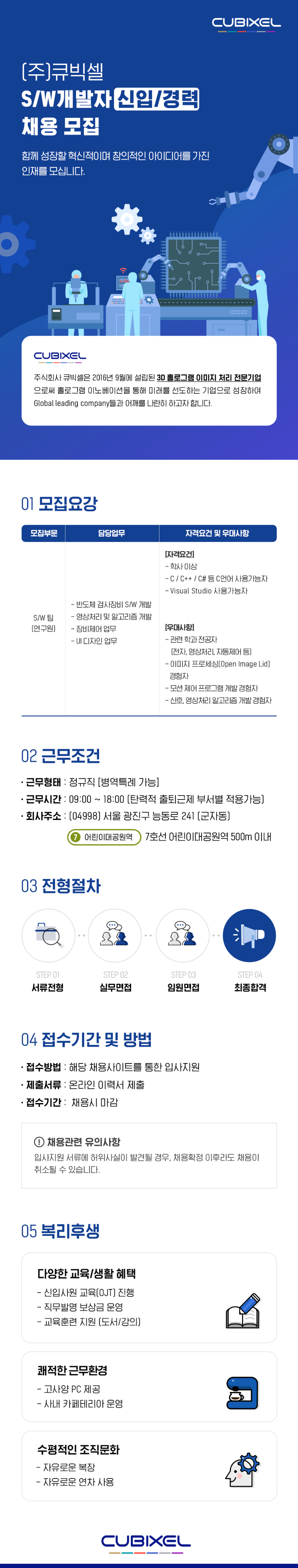 소프트웨어 인력 공고_경력 및 신입_주식회사 큐빅셀.png
