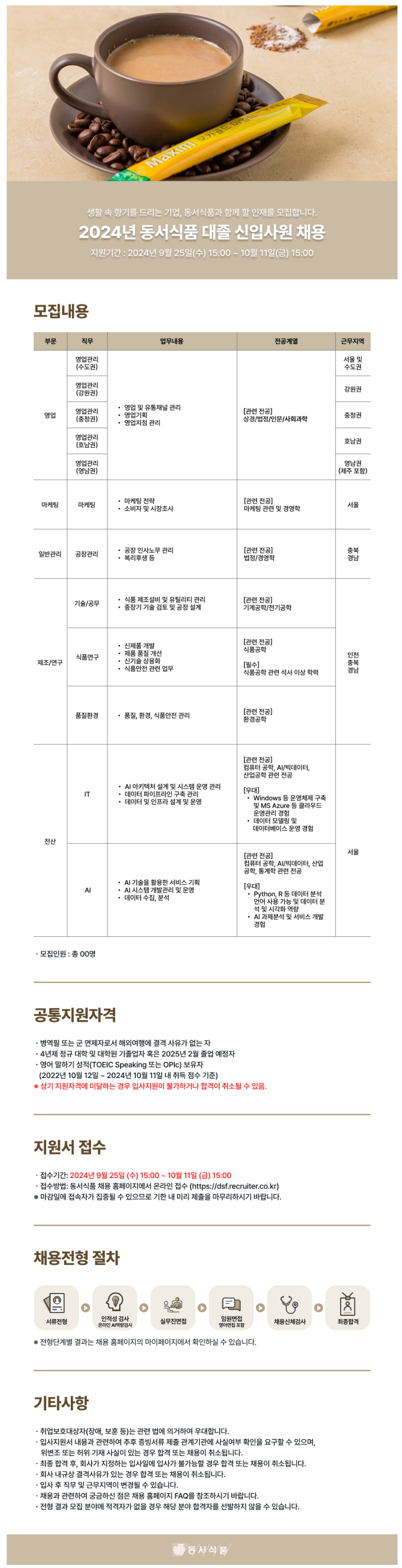 동서식품 대졸신입채용.png
