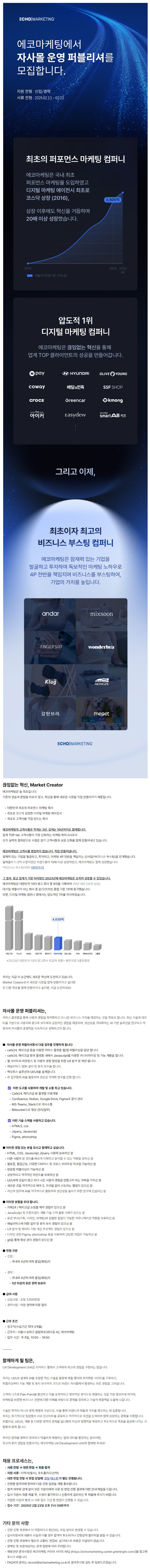 자사몰 운영 퍼블리셔 신입,경력 채용.JPG