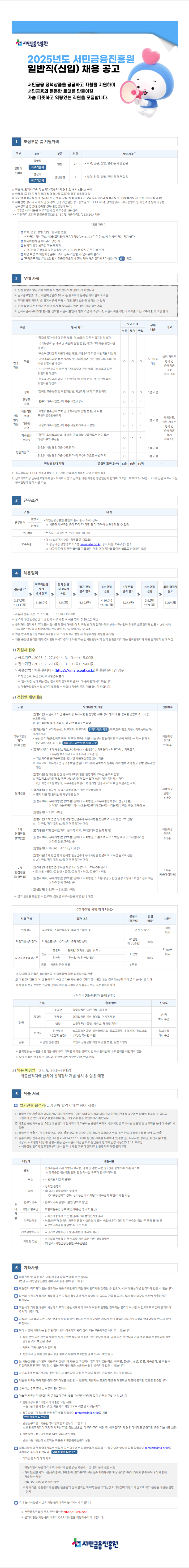 1. 서민금융진흥원 2025년 일반직 공고문_이미지.png