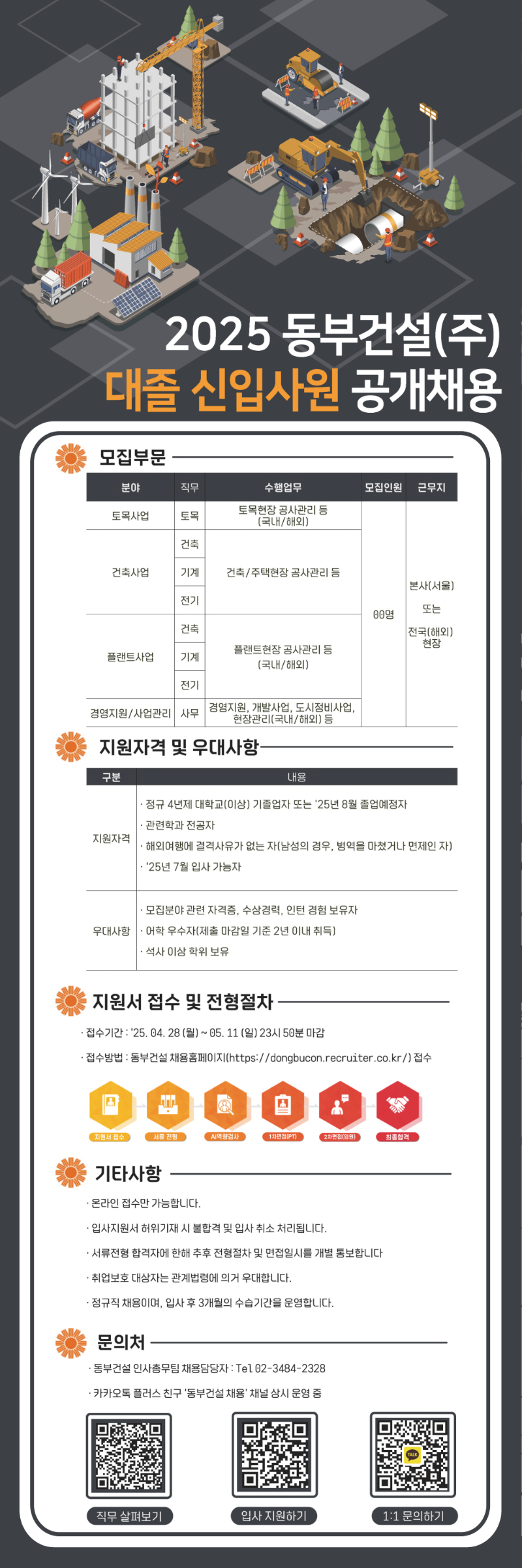 동부건설 2025년 대졸 신입사원 공개채용 채용공고(압축).png