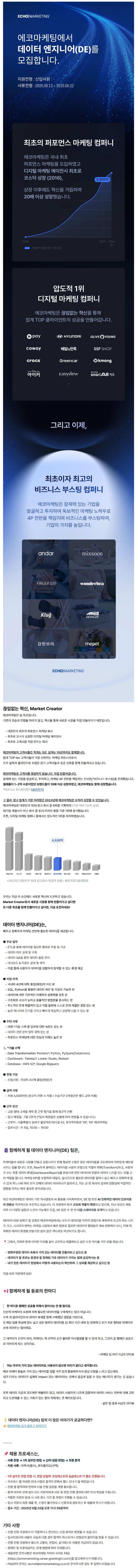 [에코마케팅]데이터 엔지니어(DE)채용 공고.JPG