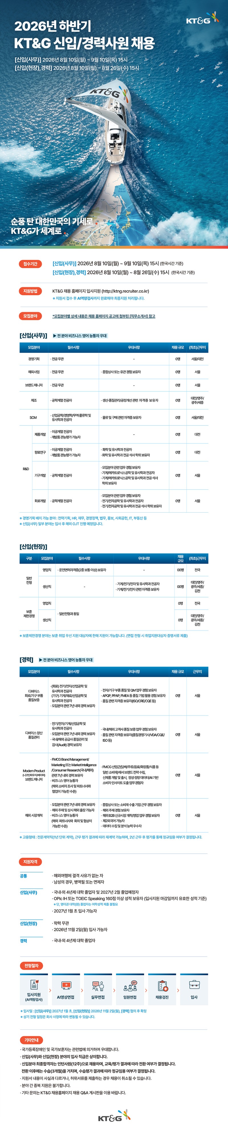 [KT&G] 2026년 하반기 신입 경력사원 채용.jpg